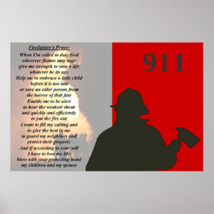 Brandsläckare Prayer Poster