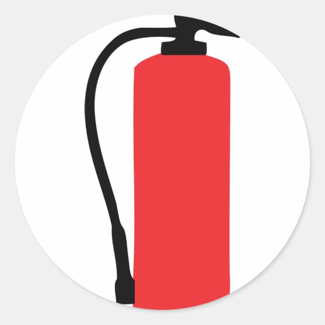 brandsläckare runt klistermärke (Framsida)