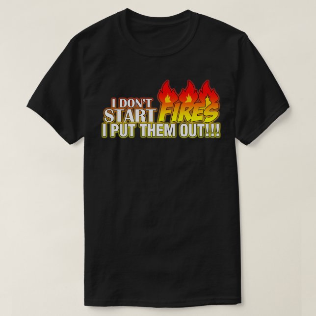 Brandsläckare T Shirt (Design framsida)