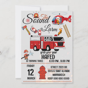 brandsläckarmall födelsedagsfest inbjudan