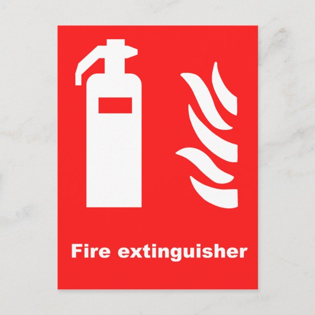 Brandsläckarsymbol Vykort (Framsida)
