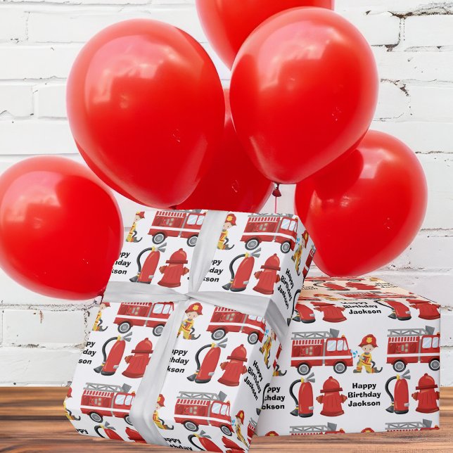 Brandsläckning i Anpassningsbarna Lastbil Barns fö Presentpapper (Skapare uppladdad)