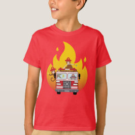 Brandsläckningsapor i en Barn i Lastbil T Shirt