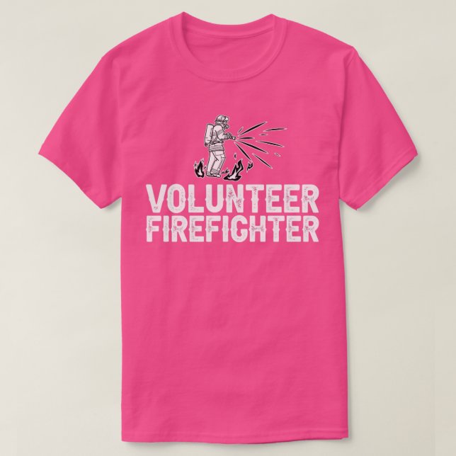 Brandsläckningsavdelningen för frivilliga brandmän t shirt (Design framsida)