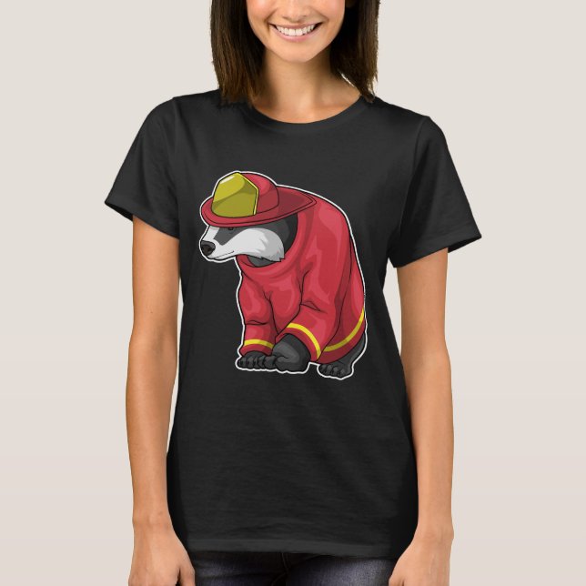 Brandsläckningsavdelningen i honey badger t shirt (Framsida)