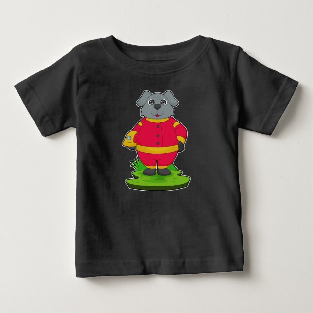 Brandsläckningsavdelningen i hund Firefighter T Shirt (Framsida)