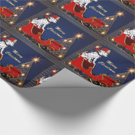 Brandsläckningsbrand i Hund vid Santa Sled Julgran Presentpapper