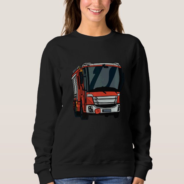 Brandsläckningsbrand Lastbil T Shirt (Framsida)