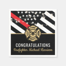 Brandsläckningsbrandskola Studenten Red Line Flagg