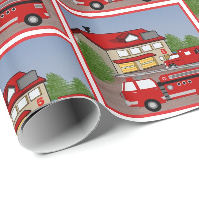 Brandsläckningsbrandsläckare i Lastbil vid brand i Presentpapper (Rullad Hörn)