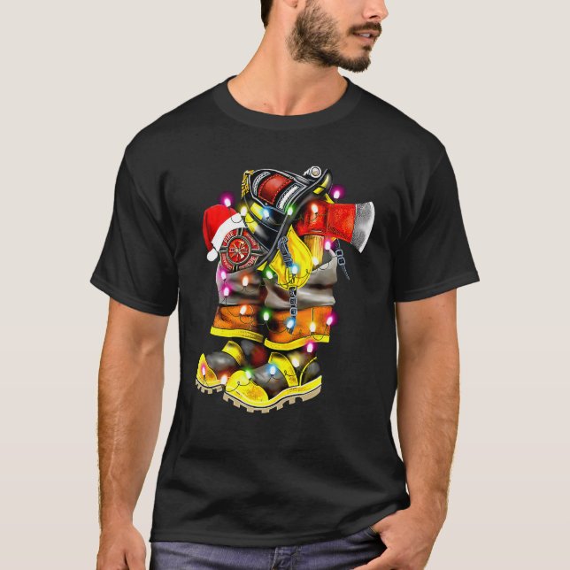 Brandsläckningsskott Brandskott Julljus Led Julaft T Shirt (Framsida)