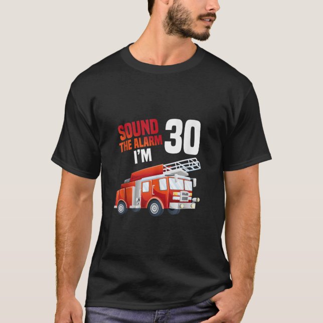 Brandsläckningstema Lastbil 30års födelsedag 30 år T Shirt (Framsida)