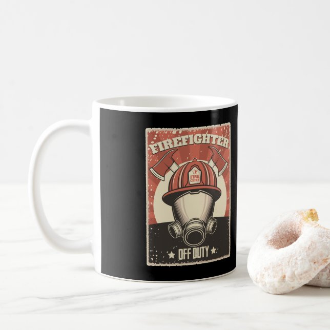 Brandsläckt brandsläckare av Räddingen Duty Firema Kaffemugg (Med munk)