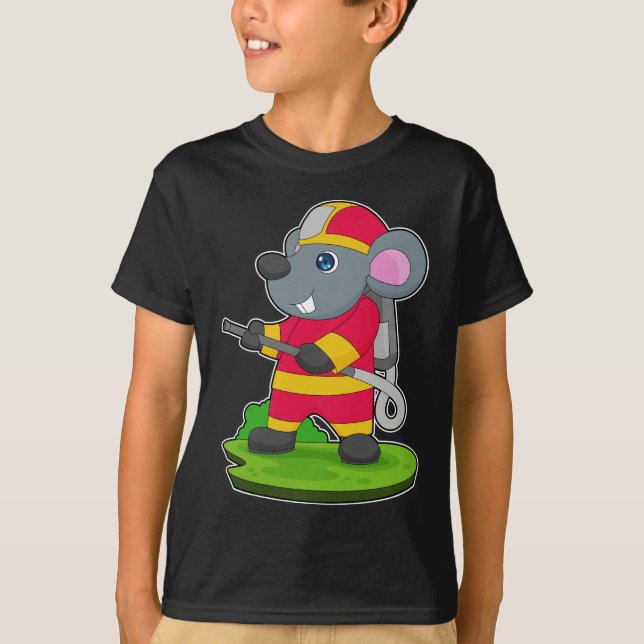 Brandslang för mus-brandbekämpning t shirt (Framsida)