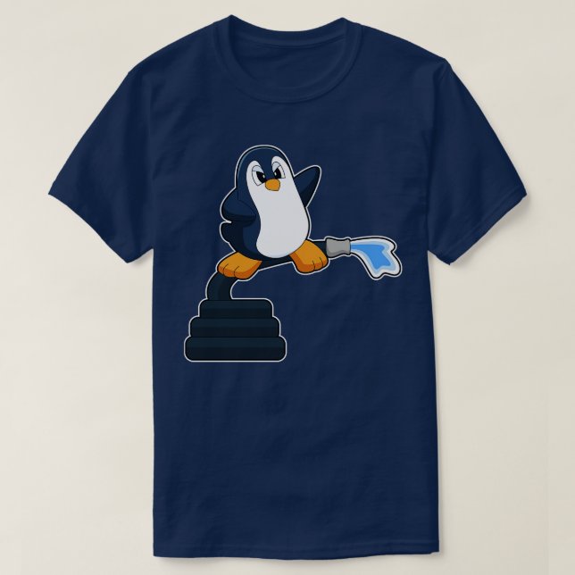 Brandslang för Penguin Firefighter T Shirt (Design framsida)