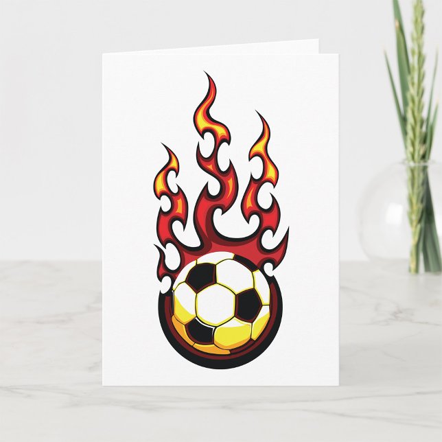 Brandsportar med Hett för fallande fotboll Kort (Skapare uppladdad)