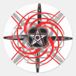 BrandStar Vit rund etikett