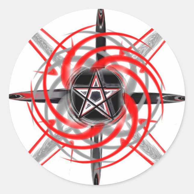 BrandStar Vit rund etikett (Framsida)