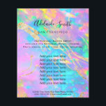 brandsten FAUX-holograf Flyer<br><div class="desc">skönhetssalon professionell makeup artist fluor</div>