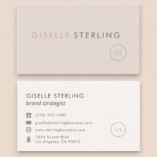 Brandstrateg Rosa Minimalialistisk lyx Visitkort