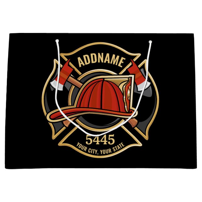 Brandstridare ADD NAMN Fire Station Department Bad (Framsidan)