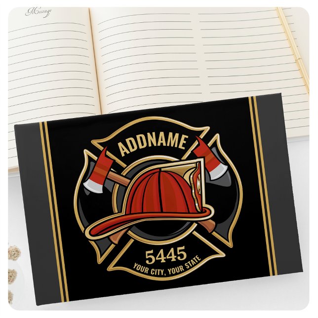 Brandstridare ADD NAMN Fire Station Department Bad Gästböcker (Skapare uppladdad)
