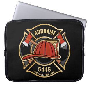 Brandstridare ADD NAMN Fire Station Department Bad Laptop Fodral