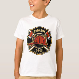 Brandstridare ADD NAMN Fire Station Department Bad T Shirt