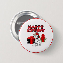 Brandstridare Dalmatien Hund Fire Hydrant Birthday Knapp