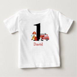 Brandstriders brandsläckare Lastbil Boy First Birt T Shirt