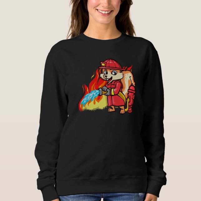 Brandstriders ekorre Funny Fire Fighter 911 Firema T Shirt (Framsida)