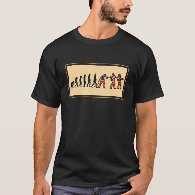 Brandstriders evolution Fire Department Fighter Fi T Shirt (Framsida)