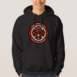 Brandstriders Rädding ADD NAMN Fire Department Bad Hoodie