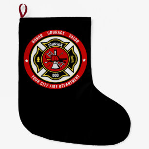 Brandstriders Rädding ADD NAMN Fire Department Bad Stor Julstrumpa