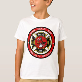 Brandstriders Rädding ADD NAMN Fire Department Bad T Shirt