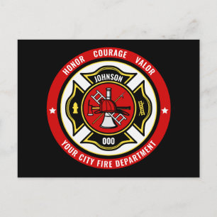 Brandstriders Rädding ADD NAMN Fire Department Bad Vykort