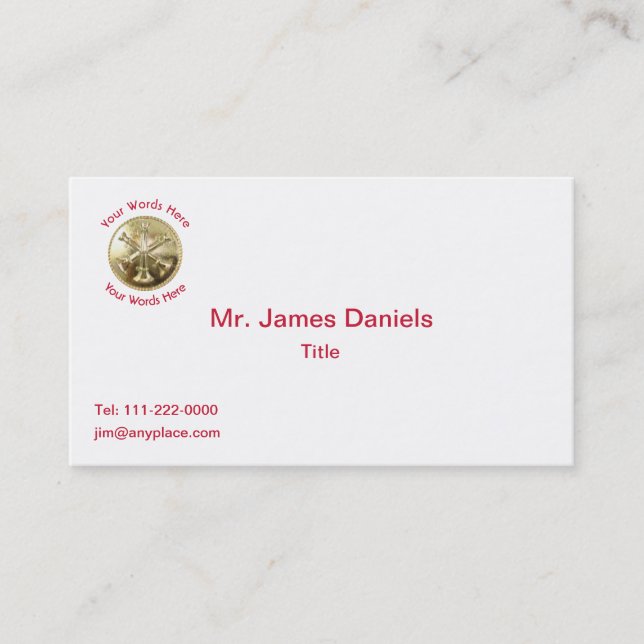 Brandstridsbataljon Chief Guld Medallion Visitkort (Framsida)