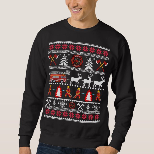 Brandstridskläder Ugly jul Sweatshirt (Framsida)