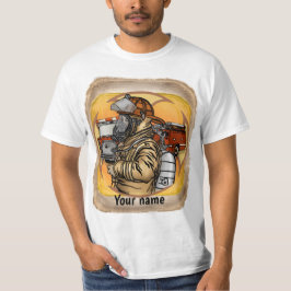 Brandstridsmask upp T-Shirt
