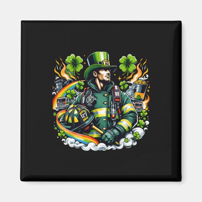 Brandstridstrumma för Manar brandsläckare i St pat Magnet (Framsidan)