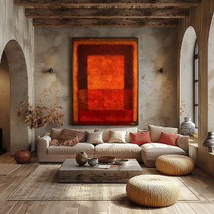 Brändt Glödande Färg Fält Abstrakt Modern Konst Poster