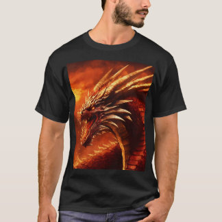 Brandvägg i Dragon - Fierce and Fiery Design T Shirt
