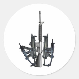 Brandvapen Mitten Finger Runt Klistermärke