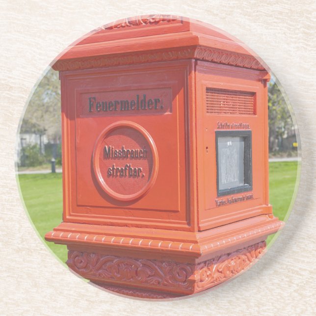 Brandvarningsbox Underlägg Sandsten (Framsidan)
