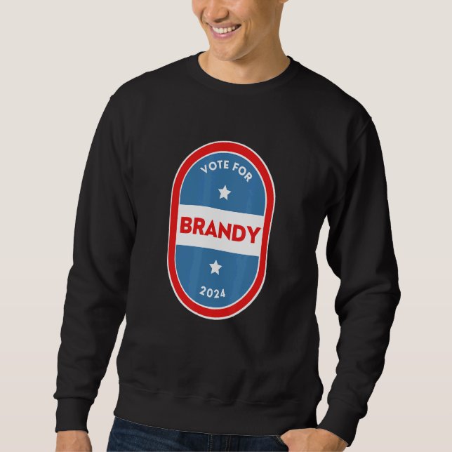 Brandy Bartender Politisk Valparodi 2024 Lång Ärmad Tröja (Framsida)