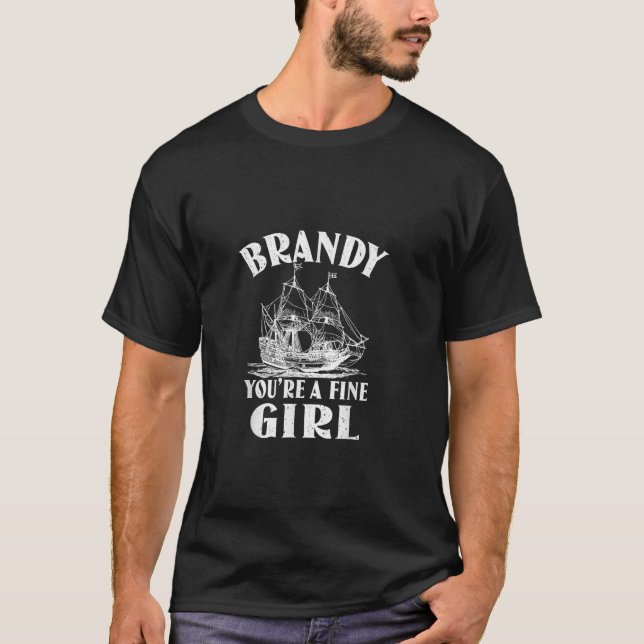 Brandy Du är en Bra flicka i en Boat Gift. T Shirt (Framsida)