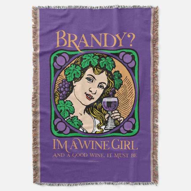 Brandy (jag är en vin-flicka) filt (Framsidan Vertikal)