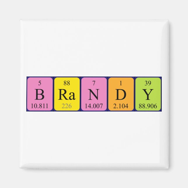 Brandy Periodisk bord namn magnet (Framsidan)