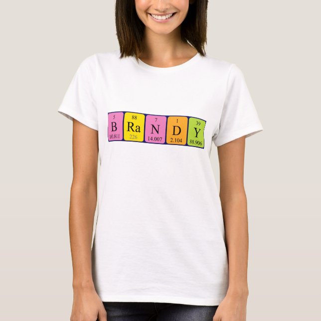 Brandy Periodiska bord namn-skjorta T-shirt (Framsida)