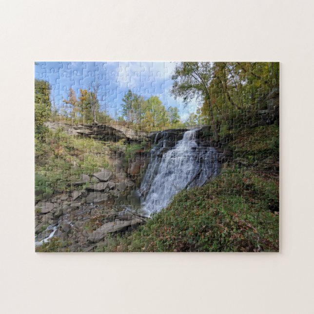 Brandywine Falls, Cuyahoga National Park, puzzle Pussel (Horisontell)